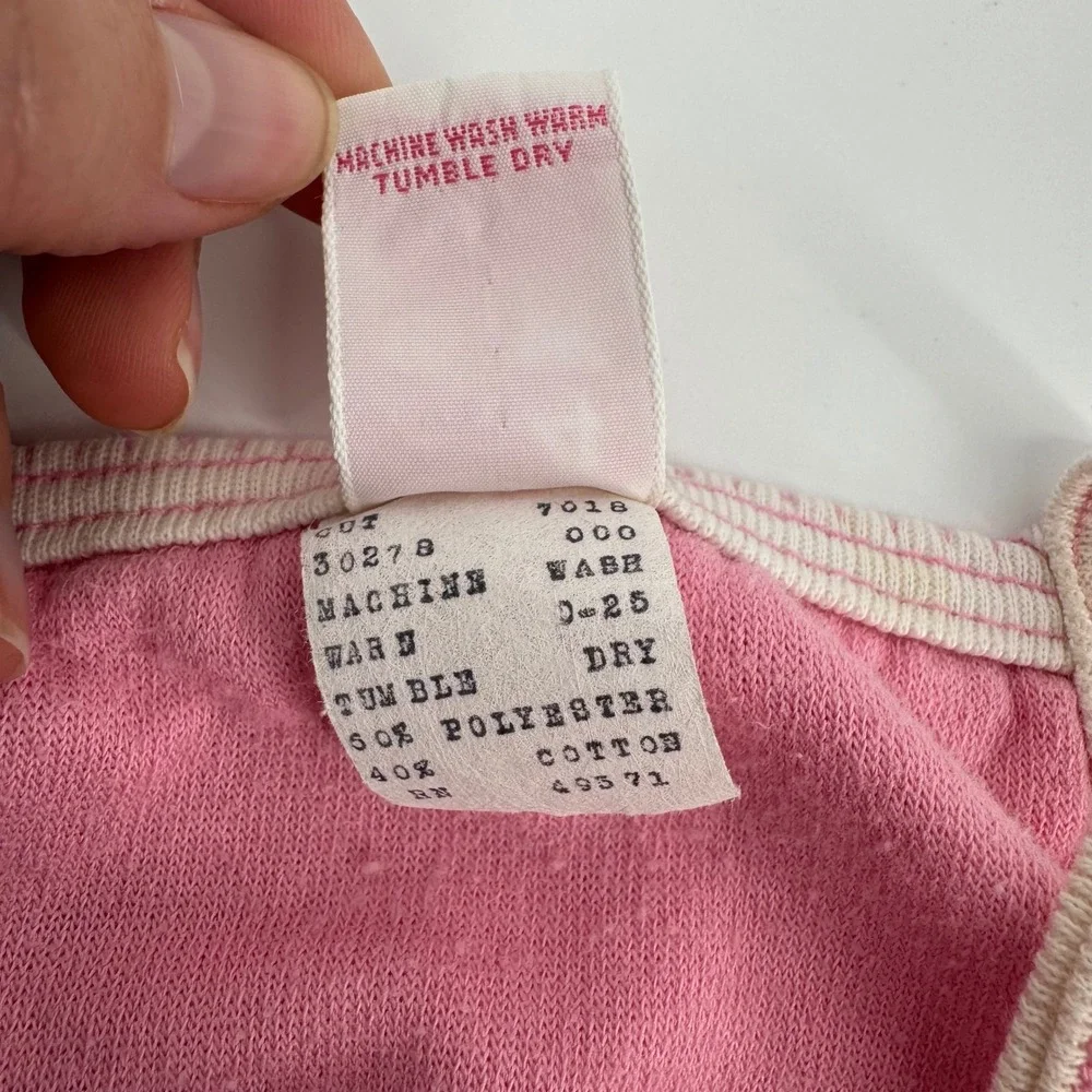 Vintage Garanimals Pink Terry Cloth Short Set 4T Floral Embroidery 2 Piece Retro